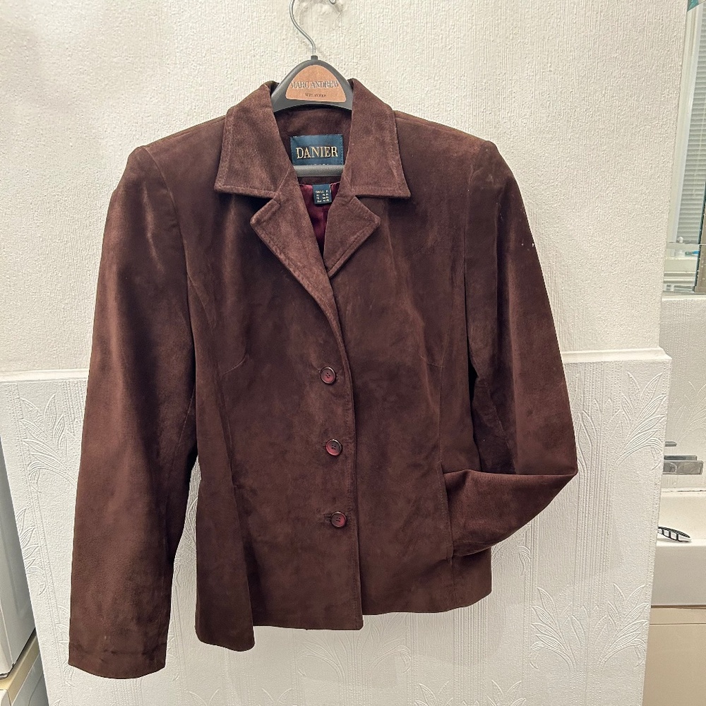 Danier Brown Suede Leather Jacket